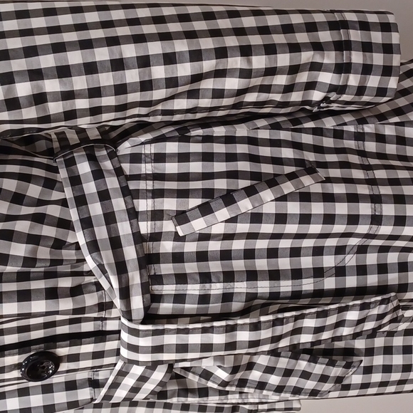 Bianca Nygard Gingham Check Lightweight Trench Coat- Sz. 6 - Picture 4 of 12